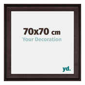 Birmingham Holz Bilderrahmen 70x70cm Braun Vorne Messe | Yourdecoration.de