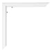 Bordeaux Kunststoff Bilderrahmen 33x98cm Weiss Hochglanz Detail Ecke | Yourdecoration.de