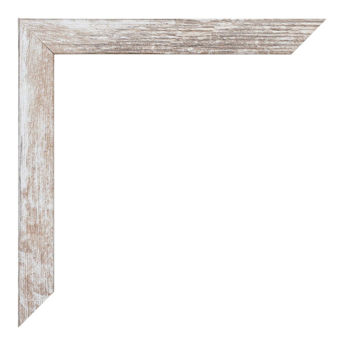 Catania MDF Bilderrahmen 18x24cm White Wash Detail Ecke | Yourdecoration.de