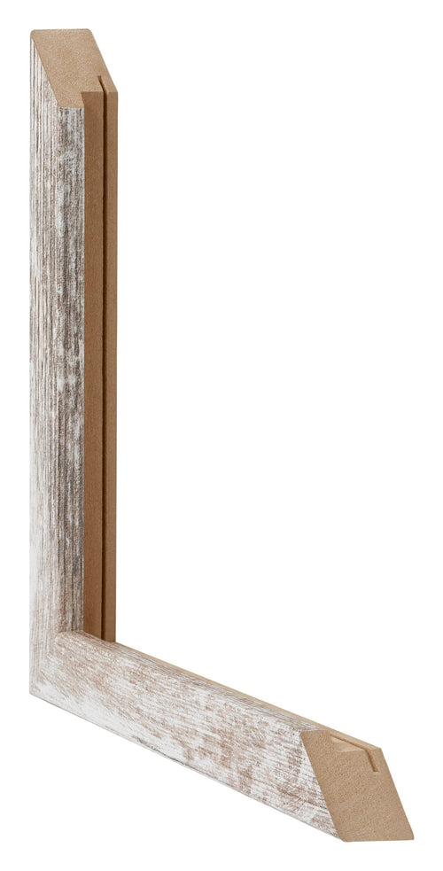 Catania MDF Bilderrahmen 18x24cm White Wash Detail Querschnitte | Yourdecoration.de