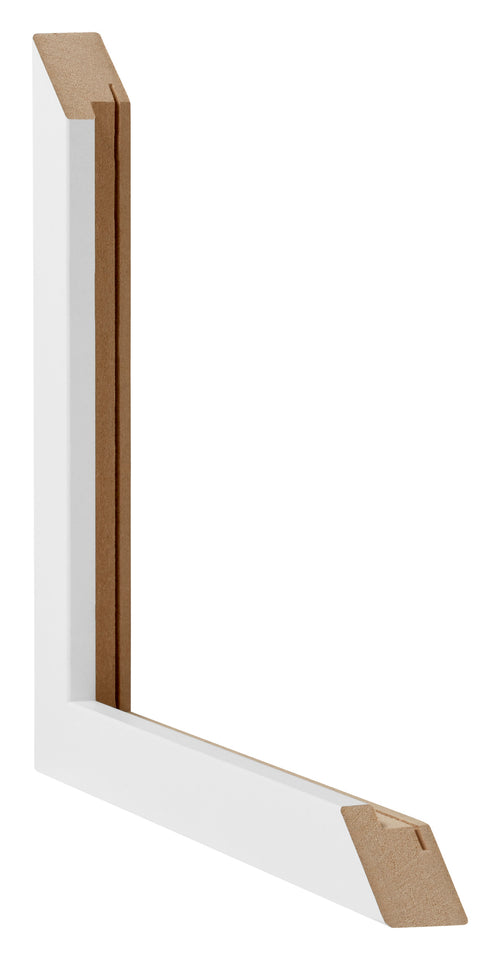 Catania MDF Bilderrahmen 33x98cm Weiss Detail Querschnitte | Yourdecoration.de