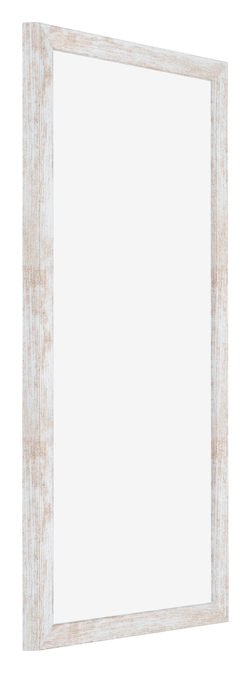 Catania MDF Bilderrahmen 40x70cm White Wash Vorne Schrag | Yourdecoration.de