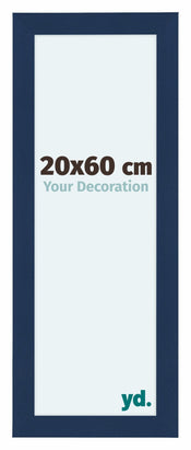 Como MDF Bilderrahmen 20x60cm Dunkelblau Gewischt Vorne Messe | Yourdecoration.de