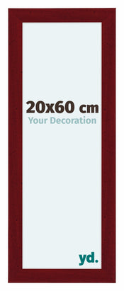 Como MDF Bilderrahmen 20x60cm Weinrot Gewischt Vorne Messe | Yourdecoration.de