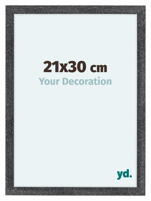 Como MDF Bilderrahmen 21x30cm Grau Gewischt Vorne Messe | Yourdecoration.de