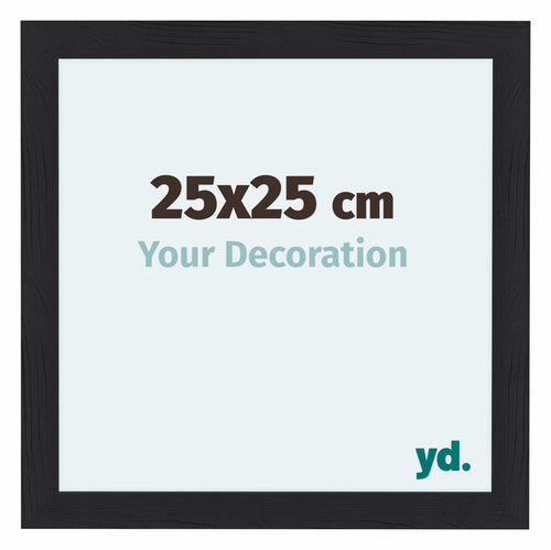 Como MDF Bilderrahmen 25x25cm Schwarz Gemasert Vorne Messe | Yourdecoration.de