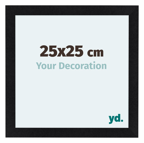 Como MDF Bilderrahmen 25x25cm Schwarz Matt Vorne Messe | Yourdecoration.de