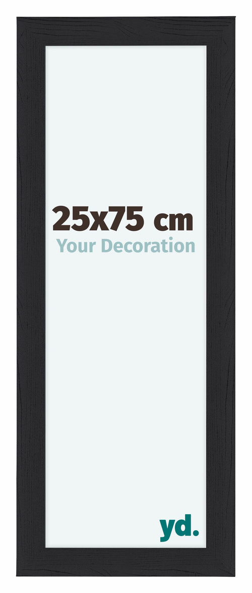 Como MDF Bilderrahmen 25x75cm Schwarz Gemasert Vorne Vorne | Yourdecoration.de