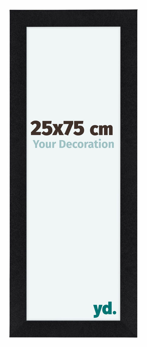 Como MDF Bilderrahmen 25x75cm Schwarz Matt Vorne Vorne | Yourdecoration.de