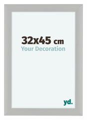 Como MDF Bilderrahmen 32x45cm Weiss Gemasert Vorne Vorne | Yourdecoration.de