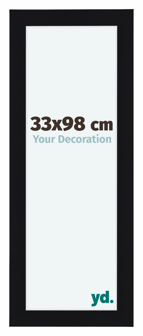 Como MDF Bilderrahmen 33x98cm Schwarz Hochglanz Vorne Vorne | Yourdecoration.de