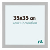 Como MDF Bilderrahmen 35x35cm Weiss Gemasert Vorne Messe | Yourdecoration.de