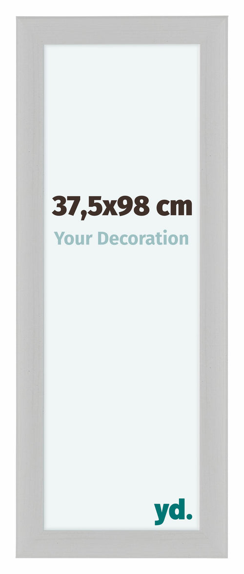 Como MDF Bilderrahmen 37 5x98cm Weiss Gemasert Vorne Messe | Yourdecoration.de