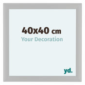 Como MDF Bilderrahmen 40x40cm Weiss Gemasert Vorne Messe | Yourdecoration.de