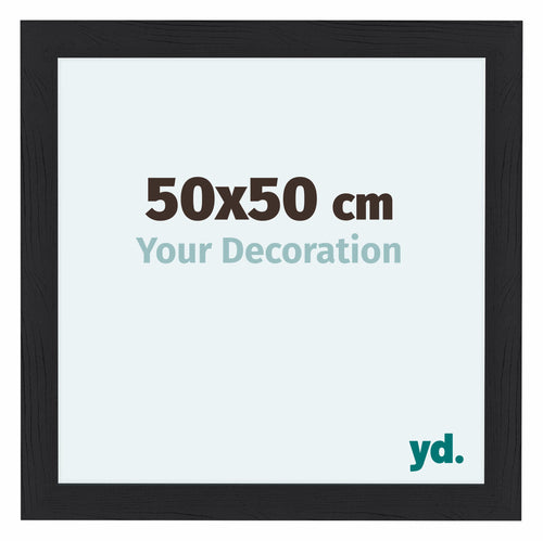 Como MDF Bilderrahmen 50x50cm Schwarz Gemasert Vorne Messe | Yourdecoration.de