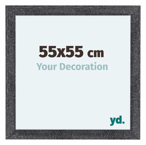 Como MDF Bilderrahmen 55x55cm Grau Gewischt Vorne Messe | Yourdecoration.de