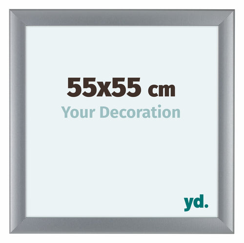 Como MDF Bilderrahmen 55x55cm Silber Matt Vorne Messe | Yourdecoration.de