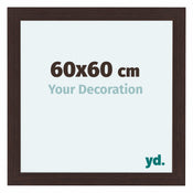 Como MDF Bilderrahmen 60x60cm Eiche Dunkel Vorne Messe | Yourdecoration.de