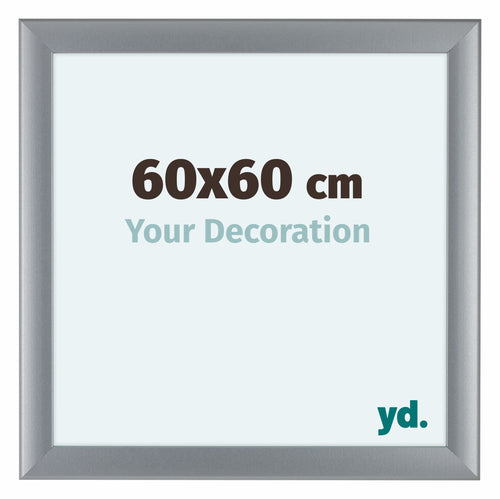 Como MDF Bilderrahmen 60x60cm Silber Matt Vorne Messe | Yourdecoration.de