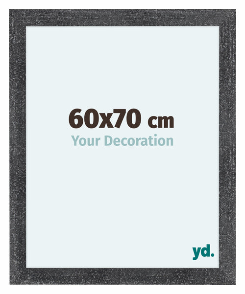 Como MDF Bilderrahmen 60x70cm Grau Gewischt Vorne Messe | Yourdecoration.de