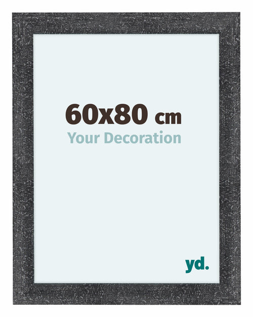 Como MDF Bilderrahmen 60x80cm Grau Gewischt Vorne Messe | Yourdecoration.de