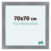 Como MDF Bilderrahmen 70x70cm Aluminium Geburstet Vorne Messe | Yourdecoration.de