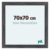 Como MDF Bilderrahmen 70x70cm Grau Gewischt Vorne Messe | Yourdecoration.de