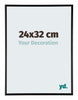 Kent Aluminium Bilderrahmen 24x32cm Schwarz Hochglanz Vorne Messe | Yourdecoration.de