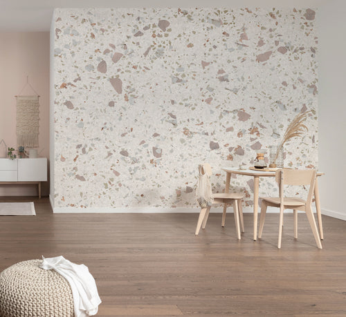 Komar Tasteful Terrazzo Vlies Fototapete 400x250cm 4 bahnen interieur | Yourdecoration.de