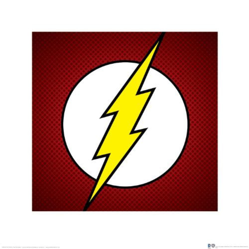 Kunstdruck Dc Comics The Flash Symbol 40x40cm Pyramid PPR45381 | Yourdecoration.de