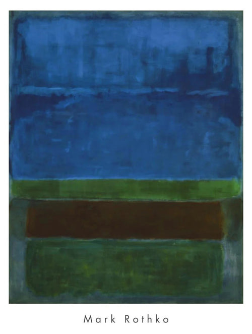 Kunstdruck Mark Rothko Blue Green and Brown 71x94cm MKR 556 PGM | Yourdecoration.de