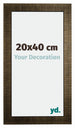 Leeds Holz Bilderrahmen 20x40cm Champagner Geburstet Vorne Messe | Yourdecoration.de