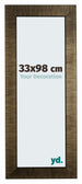 Leeds Holz Bilderrahmen 33x98cm Champagner Geburstet Vorne Messe | Yourdecoration.de