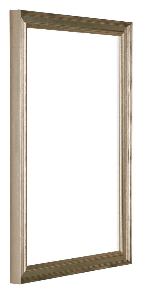 Lincoln Holz Bilderrahmen 40x60cm Silber Vorne Schrag | Yourdecoration.de