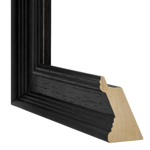 London Holz Bilderrahmen 20x25cm Schwarz Detail Querschnitt | Yourdecoration.de