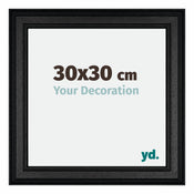 London Holz Bilderrahmen 30x30cm Schwarz Vorne Messe | Yourdecoration.de