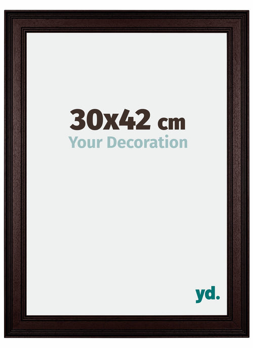 London Holz Bilderrahmen 30x42cm Braun Wenge Vorne Messe | Yourdecoration.de