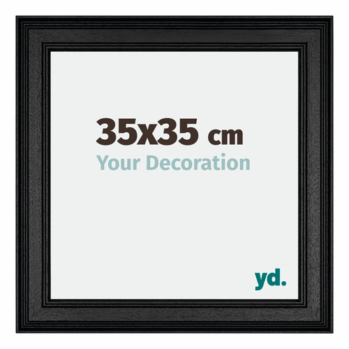 London Holz Bilderrahmen 35x35cm Schwarz Vorne Messe | Yourdecoration.de