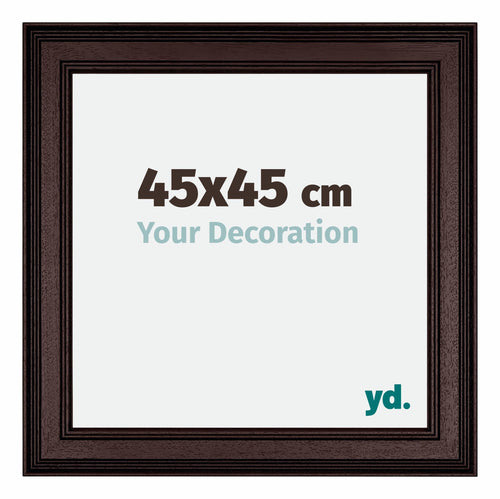 London Holz Bilderrahmen 45x45cm Braun Wenge Vorne Messe | Yourdecoration.de