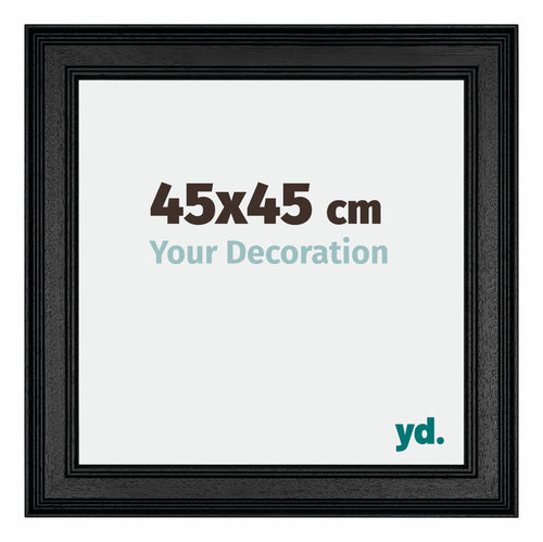 London Holz Bilderrahmen 45x45cm Schwarz Vorne Messe | Yourdecoration.de