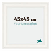 London Holz Bilderrahmen 45x45cm Weiss Vorne Messe | Yourdecoration.de