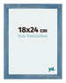 Mura MDF Bilderrahmen 18x24cm Hell Blau Geveegd Vorne Messe | Yourdecoration.de