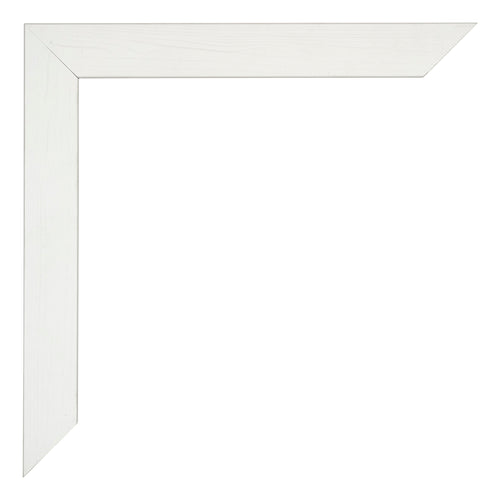 Mura MDF Bilderrahmen 18x24cm Weiss Gewischt Detail Ecke | Yourdecoration.de