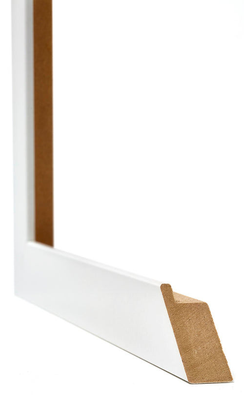 Mura MDF Bilderrahmen 18x24cm Weiss Hochglanz Detail Querschnitt | Yourdecoration.de