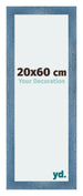 Mura MDF Bilderrahmen 20x60cm Hell Blau Geveegd Vorne Messe | Yourdecoration.de