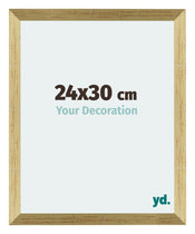 Mura MDF Bilderrahmen 24x30cm Gold Glanz Vorne Messe | Yourdecoration.de