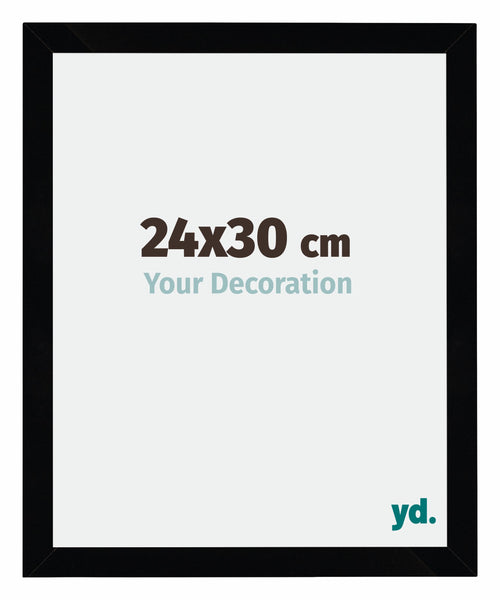 Mura MDF Bilderrahmen 24x30cm Schwarz Hochglanz Vorne Messe | Yourdecoration.de