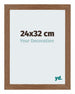 Mura MDF Bilderrahmen 24x32cm Eiche Rustikal Vorne Messe | Yourdecoration.de