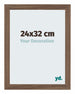 Mura MDF Bilderrahmen 24x32cm Nussbaum Dunkel Vorne Messe | Yourdecoration.de