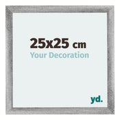 Mura MDF Bilderrahmen 25x25cm Grau Gewischt Vorne Messe | Yourdecoration.de